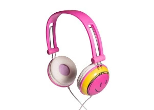 Fone de Ouvido Com Microfone Rosa Positive Vibes Feliz LeoArte