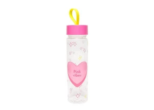 Garrafa De Água Plástica Pink Vibes LeoArte 500ml