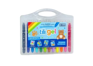 Giz Retrátil Gel Aquarelável Tilibra Tili Gel Maleta 12Un