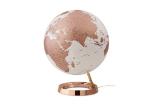 Globo Terrestre Decorativo Iluminado L&C Bright 30cm Cobre