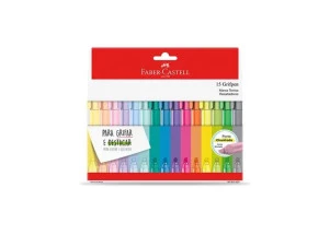 Marca Texto Faber Castell Grifpen Estojo com 15 cores