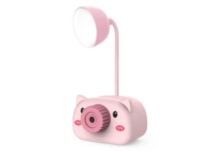 Luminária de Mesa Led Apontador Porquinho Rosa
