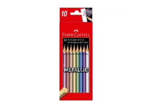 Lápis de Cor Faber Castell 10 Cores Metálico