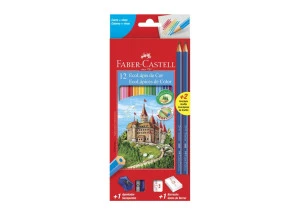 Lápis de Cor Faber Castell 10 cores 2 grafites 1 borracha e 1 apontador