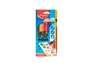 Lápis De Cor Aquarelável 12 Cores Maped Color Peps + Pincel