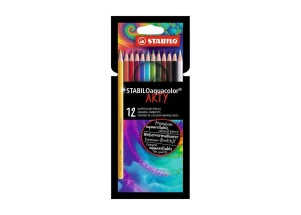 Lápis de Cor Aquarelável Stabilo Arty Aquacolor 12 Cores