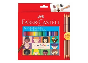 Lápis de Cor Faber Castell Caras e Cores 24 + 3