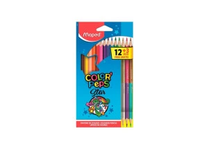 Lápis De Cor Maped Color Peps Caixa com 12 Cores + 3 Lápis Duo