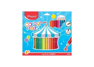 Lápis de Cor Maped Color Peps Jumbo 24 Cores