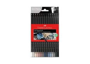 Lápis de Cor Faber Castell Supersoft 15 Cores Neutras