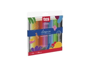 Lapis De Cor Tris Vibes Tons Clássicos 24 Cores + 1 Lápis 6B