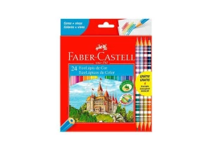 Lápis De Cor Faber Castell 20 Cores + 4 Bicolores