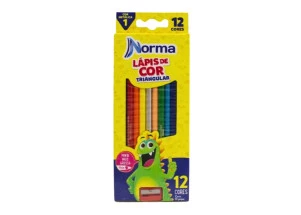 Lápis de Cor Norma 12 Cores + 1 Apontador