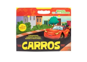 Livro Para Colorir e Atividades Megapad Carros