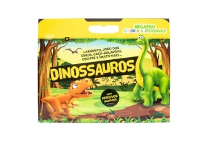 Livro Para Colorir e Atividades Megapad Dinossauros