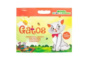 Livro Para Colorir e Atividades Megapad Gatos