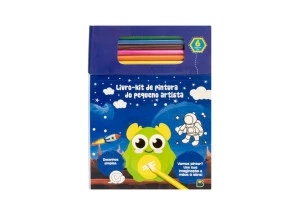 Livro Para Colorir Kit de Pintura do Pequeno Artista Azul