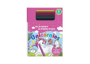 Livro Para Colorir Kit de Pintura do Pequeno Artista Unicórnios