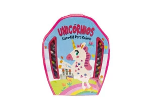 Livro Para Colorir Kit Unicórnios