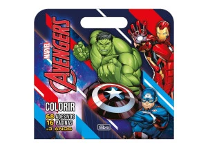 Livro Para Colorir Maleta Avengers Marvel 8F Tilibra