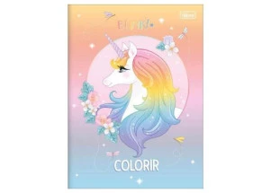 Livro Para Colorir Unicórnio Blink Tilibra