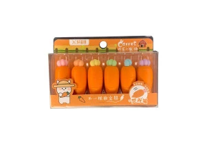 Marca Texto Mini Kawaii Cenoura C/6