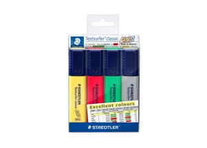 Marcador Staedtler Textsurfer Excellent Colors c/ 4 cores