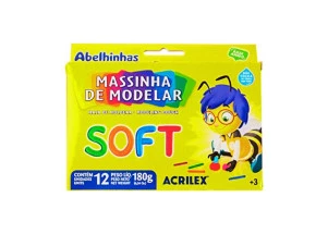 Massinha De Modelar Soft Acrilex 12 Cores