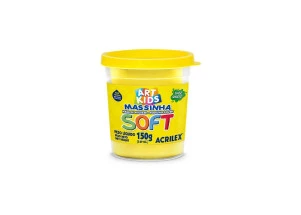 Massinha de Modelar Soft Acrilex Amarelo 150g