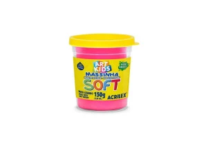 Massinha de Modelar Soft Acrilex Rosa 150g