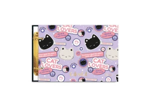 Mini Fichário Porta Fichas Cute Cat Cadersil Roxo