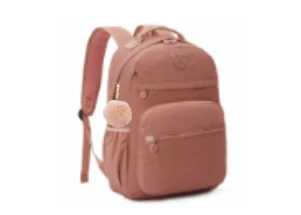 Mochila Escolar de Costas Rosa Salmão Kika