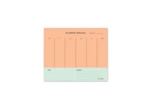 Planner Semanal Bloco Cicero Permanente Pastel Block 24;5X20;3