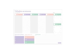 Planner Semanal Bloco Foroni Fluor Mix