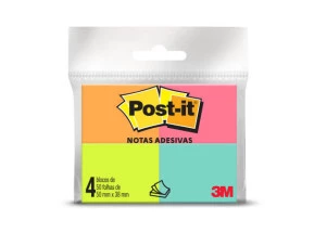 Post-it Colorido Adesivo 653 Tropical 38x50mm 50 Folhas