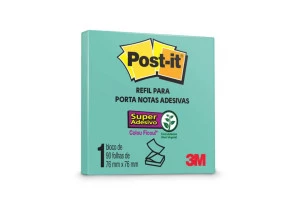 Post-it Colorido Adesivo Azul Aqua 76x76mm 90 Folhas