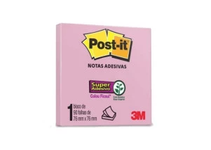 Post-it Colorido Adesivo Lilás 76x76mm 90 Folhas