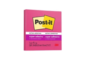 Post-it Colorido Adesivo Pink Neon 76x76mm 90F