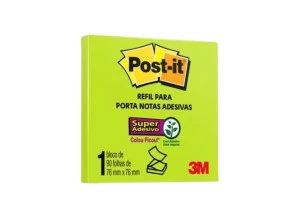 Post-it Colorido Adesivo Verde Neon 76x76mm 90F