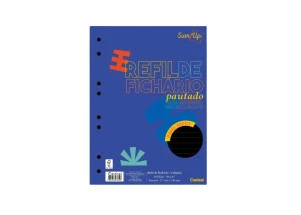 Refil Fichário Colegial Pautado Preto 90g Credeal