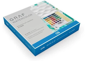 Tinta Aquarela Cis Graf Watercolor 24 Cores