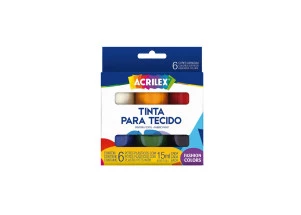 Tinta Para Tecido Acrilex 6 Cores