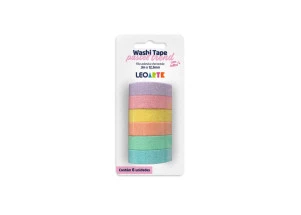 Washi Tape Pastel Trend Brilho 6Unid - LeoArte