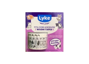 Washi Tape Gatinhos 100 Adesivos Lyke
